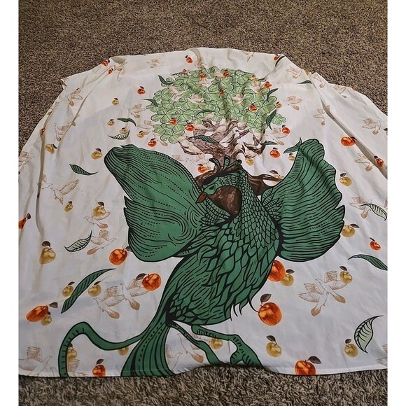 Art Beautiful White Tree Bird Tropical Kimono Maxi Robe One Size - Picture 13 of 16